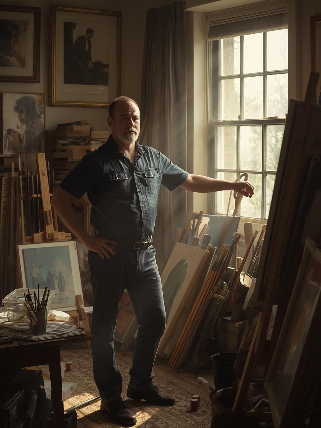 Michael Thompson in his workshop